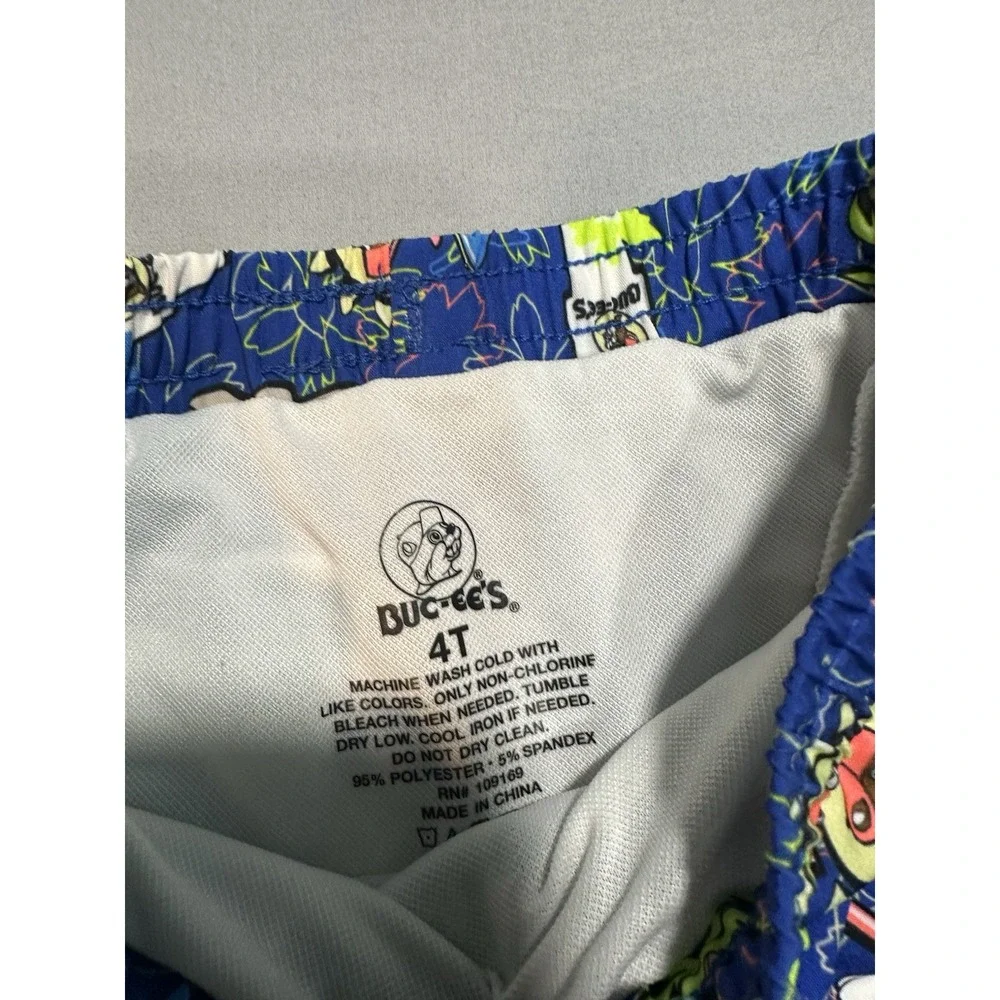 Buc-ee's Boy Toddler Blue Swim Trunks‎ 4T